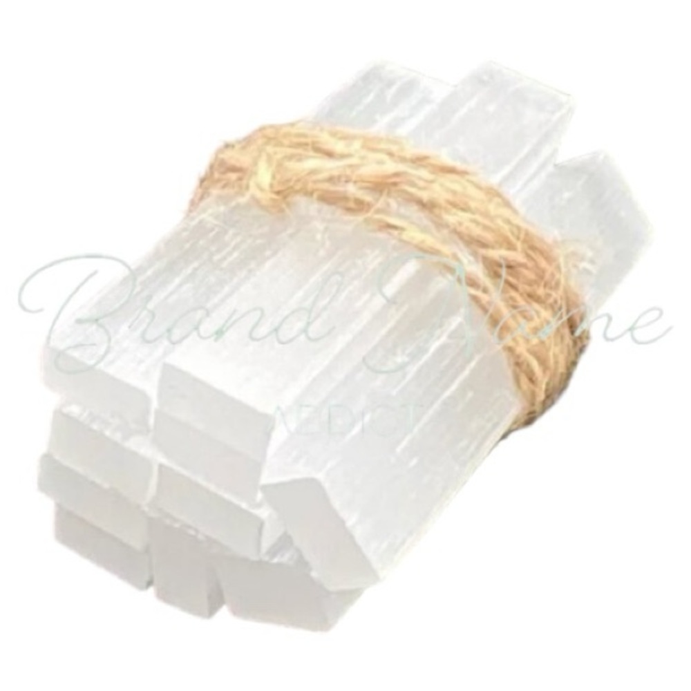 PRICE IS FIRM - Pack of 10 Small Natural Selenite Hand Carved Bars